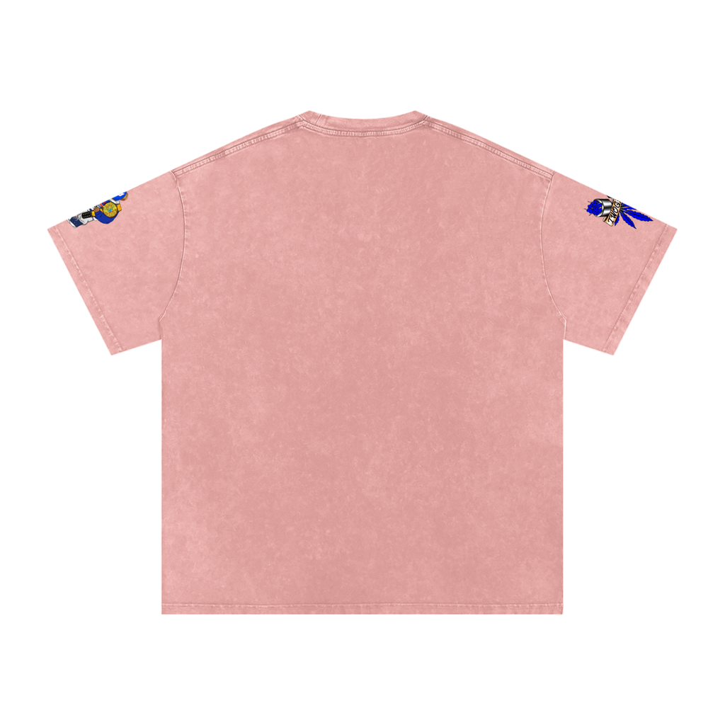 Snow Washed Oversized Cotton T-Shirt
