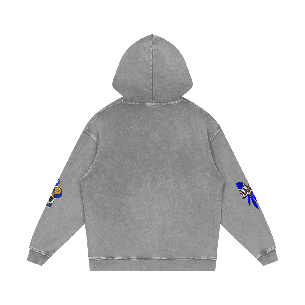 Snow Washed Loose Cotton Hoodie