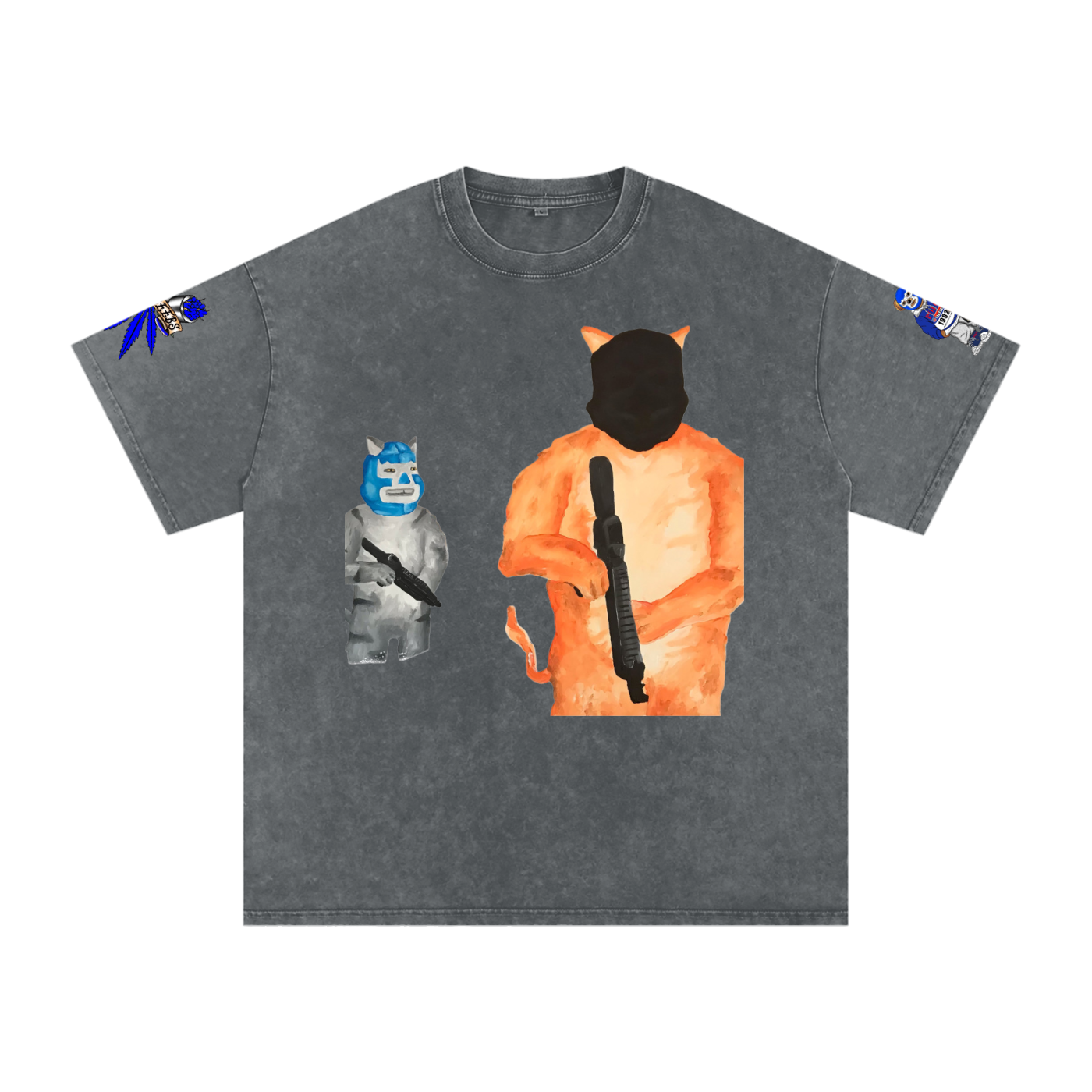 Snow Washed Oversized Cotton T-Shirt