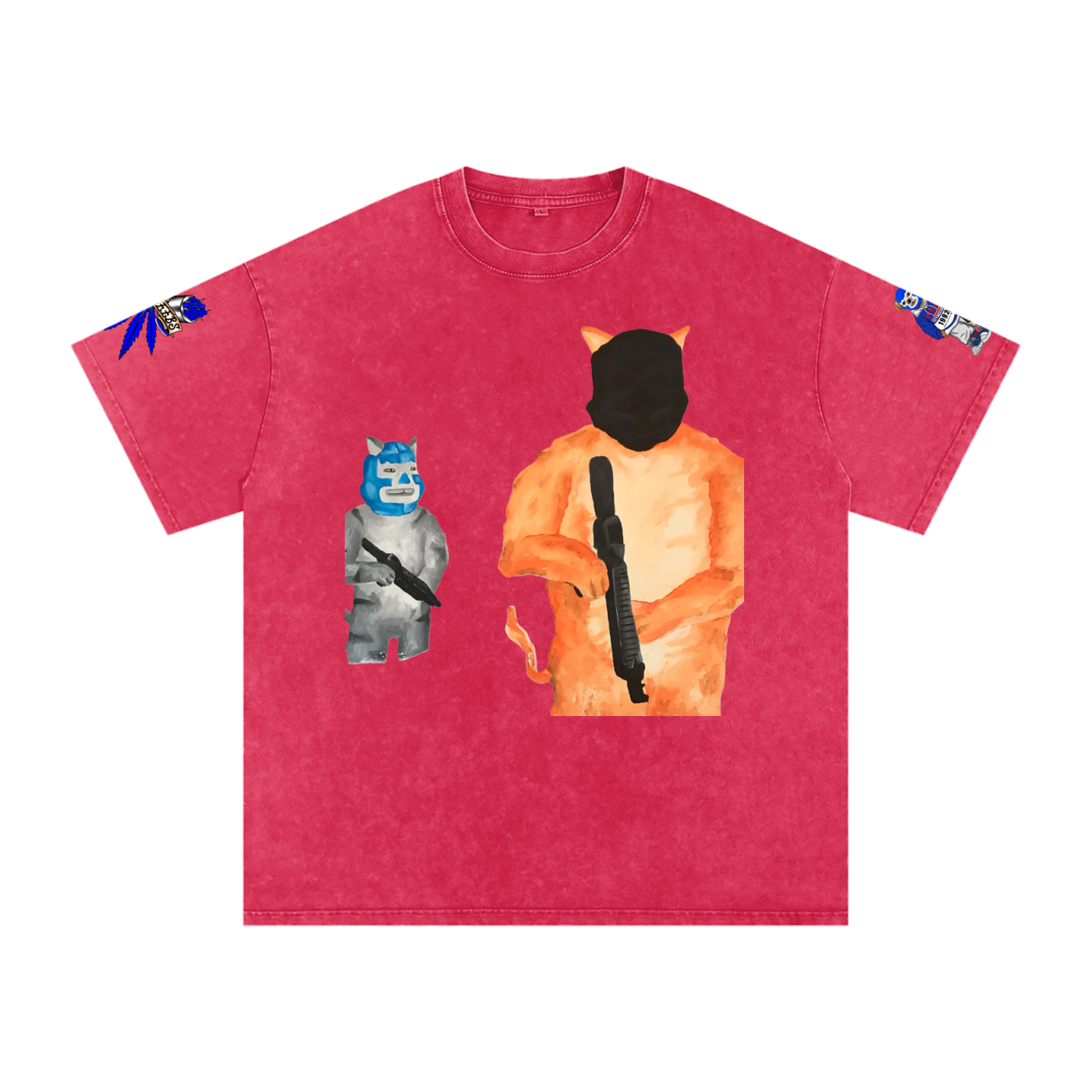 Snow Washed Oversized Cotton T-Shirt