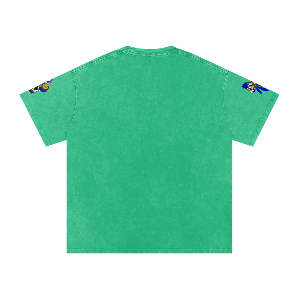Snow Washed Oversized Cotton T-Shirt