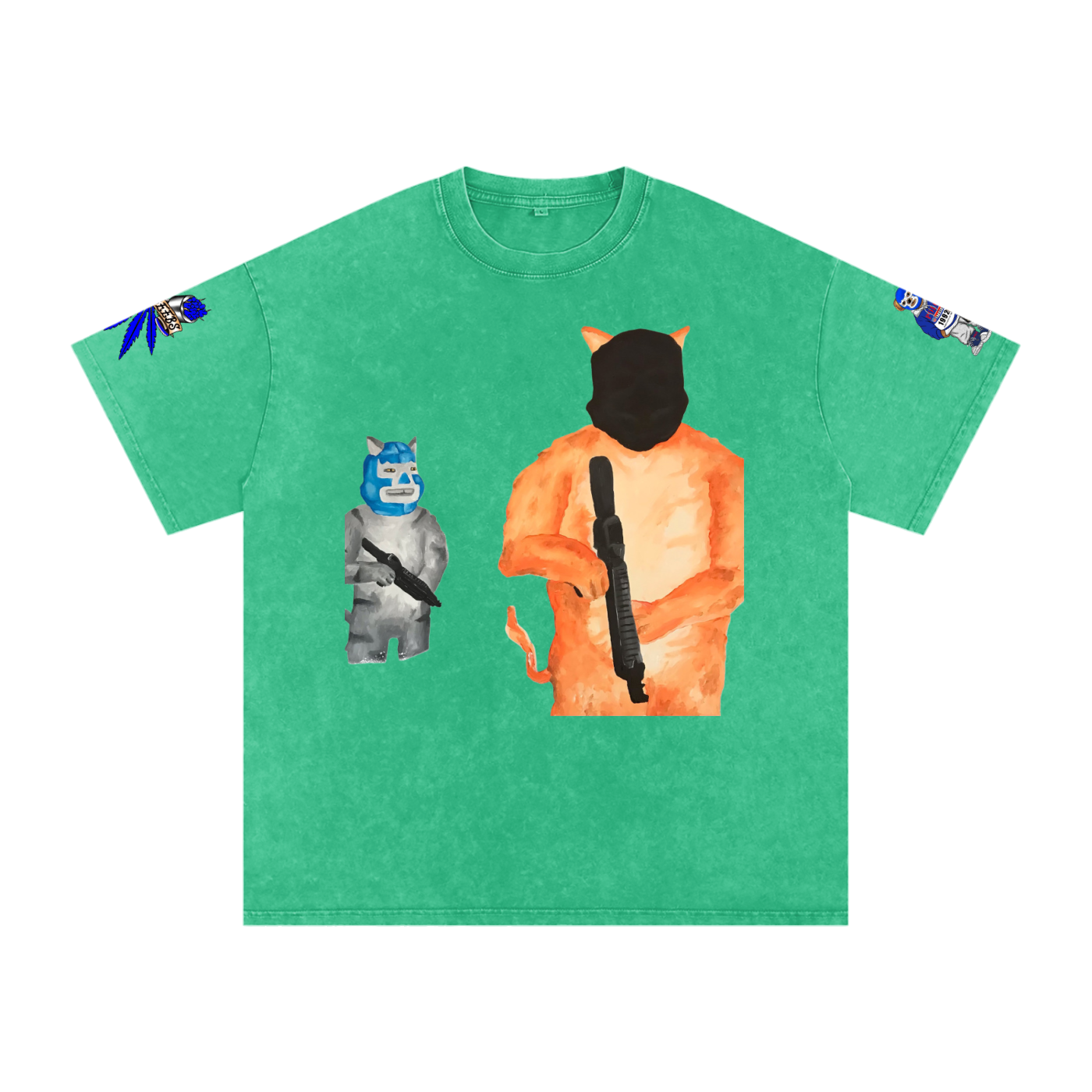 Snow Washed Oversized Cotton T-Shirt