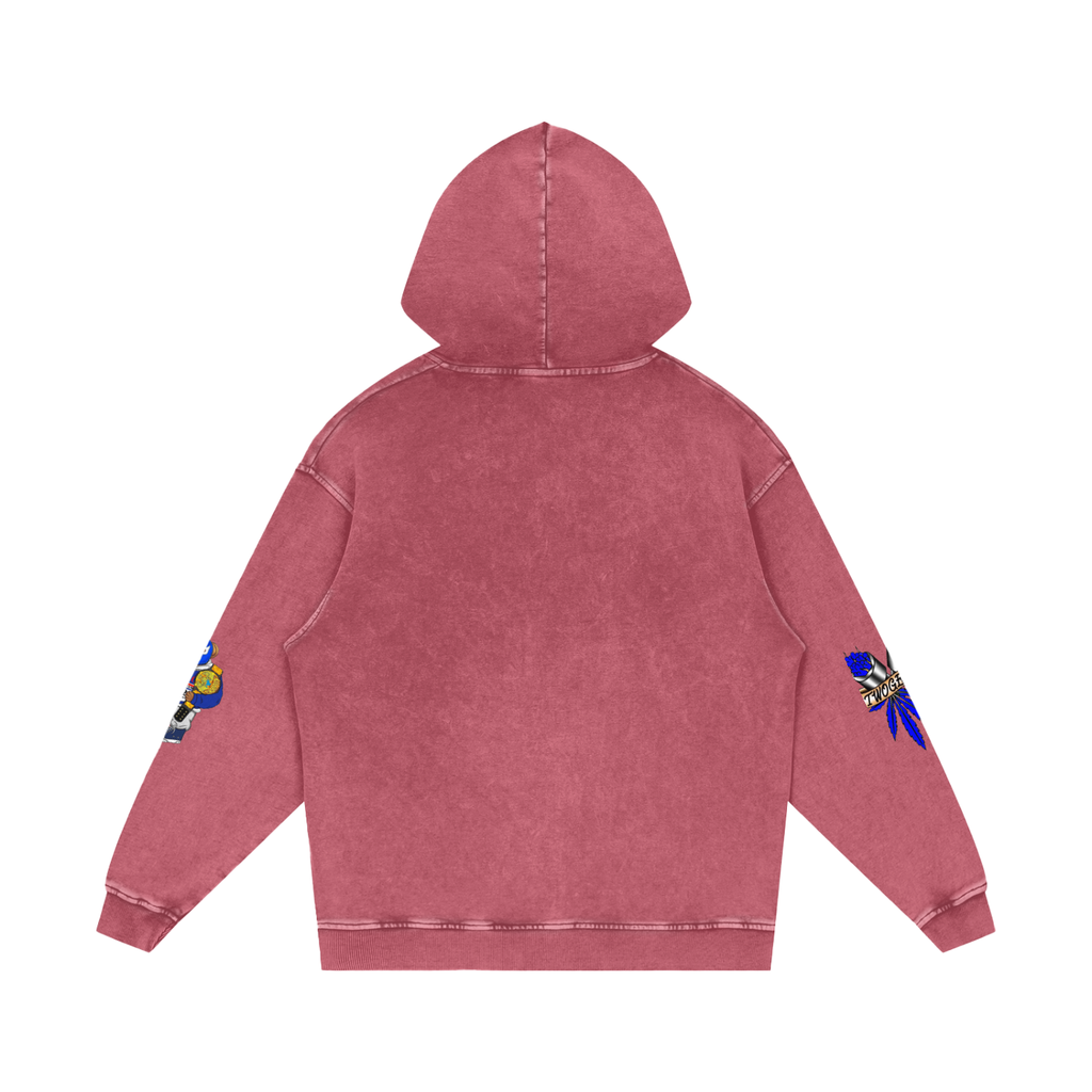 Snow Washed Loose Cotton Hoodie