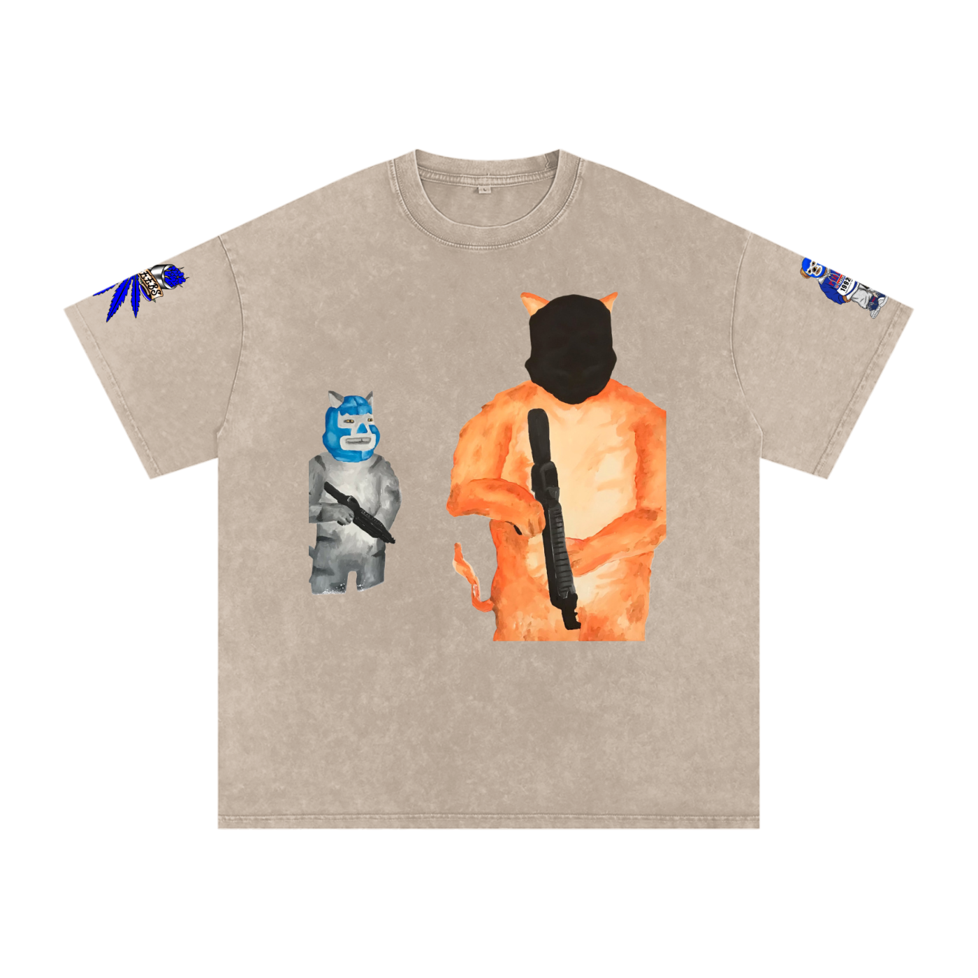 Snow Washed Oversized Cotton T-Shirt