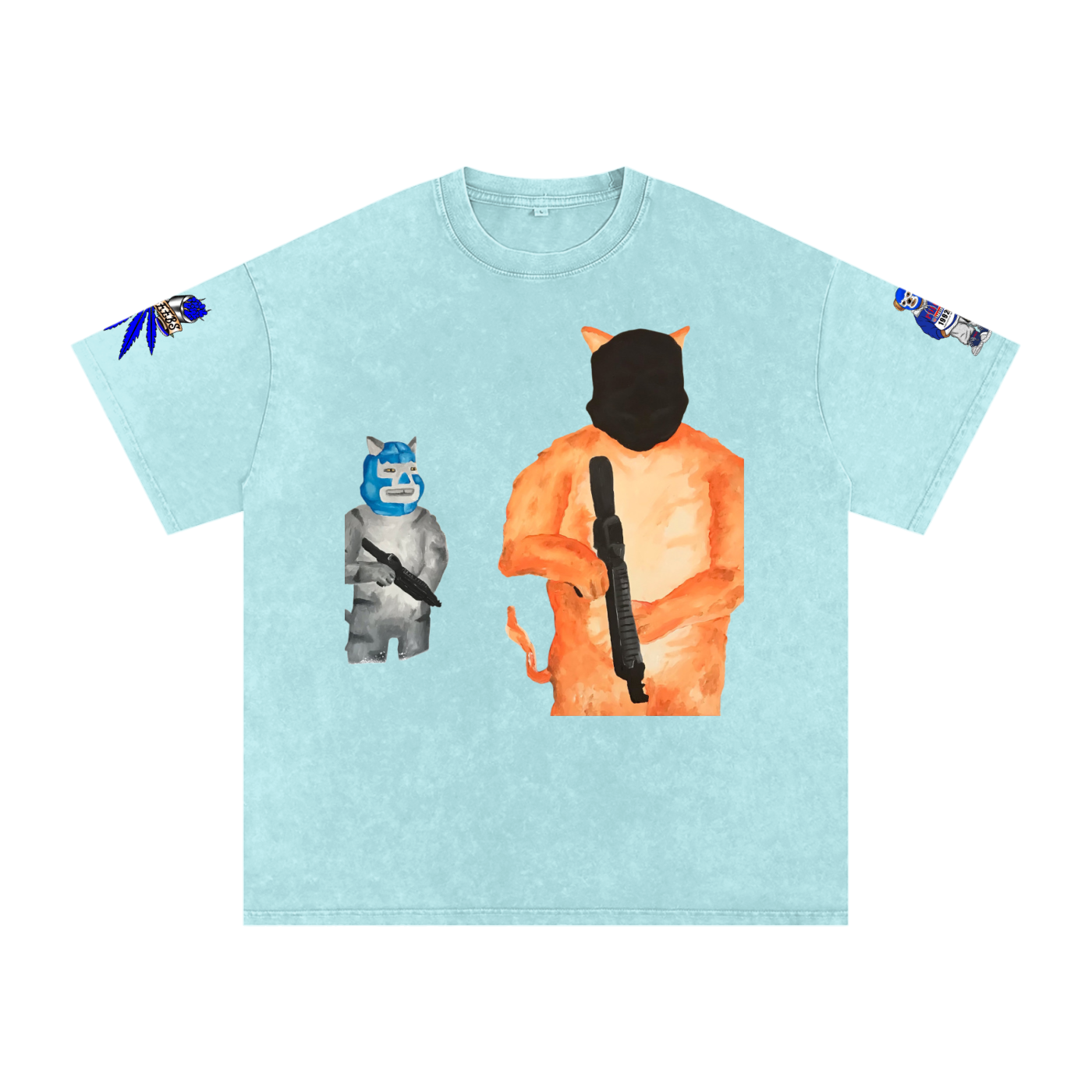 Snow Washed Oversized Cotton T-Shirt