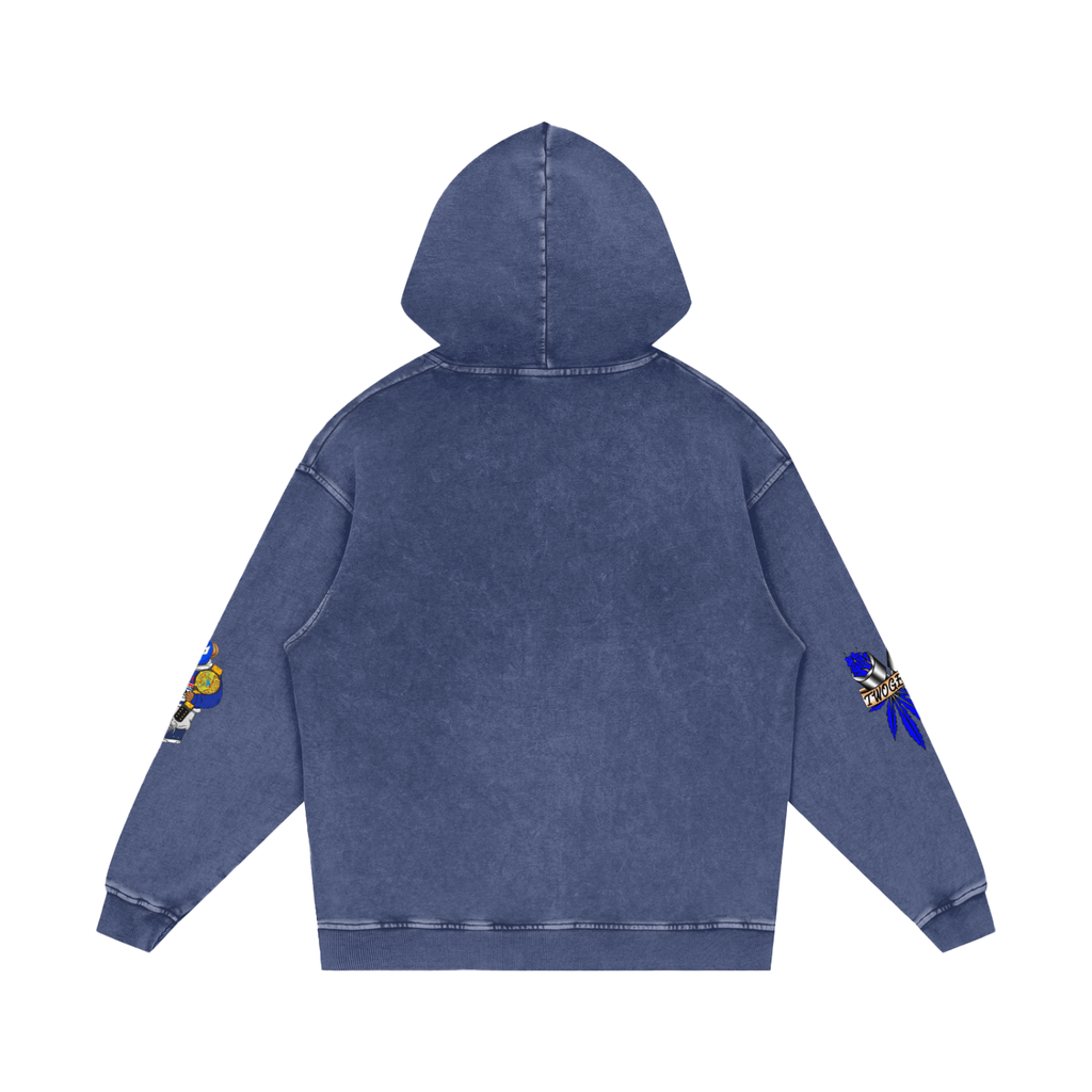 Snow Washed Loose Cotton Hoodie
