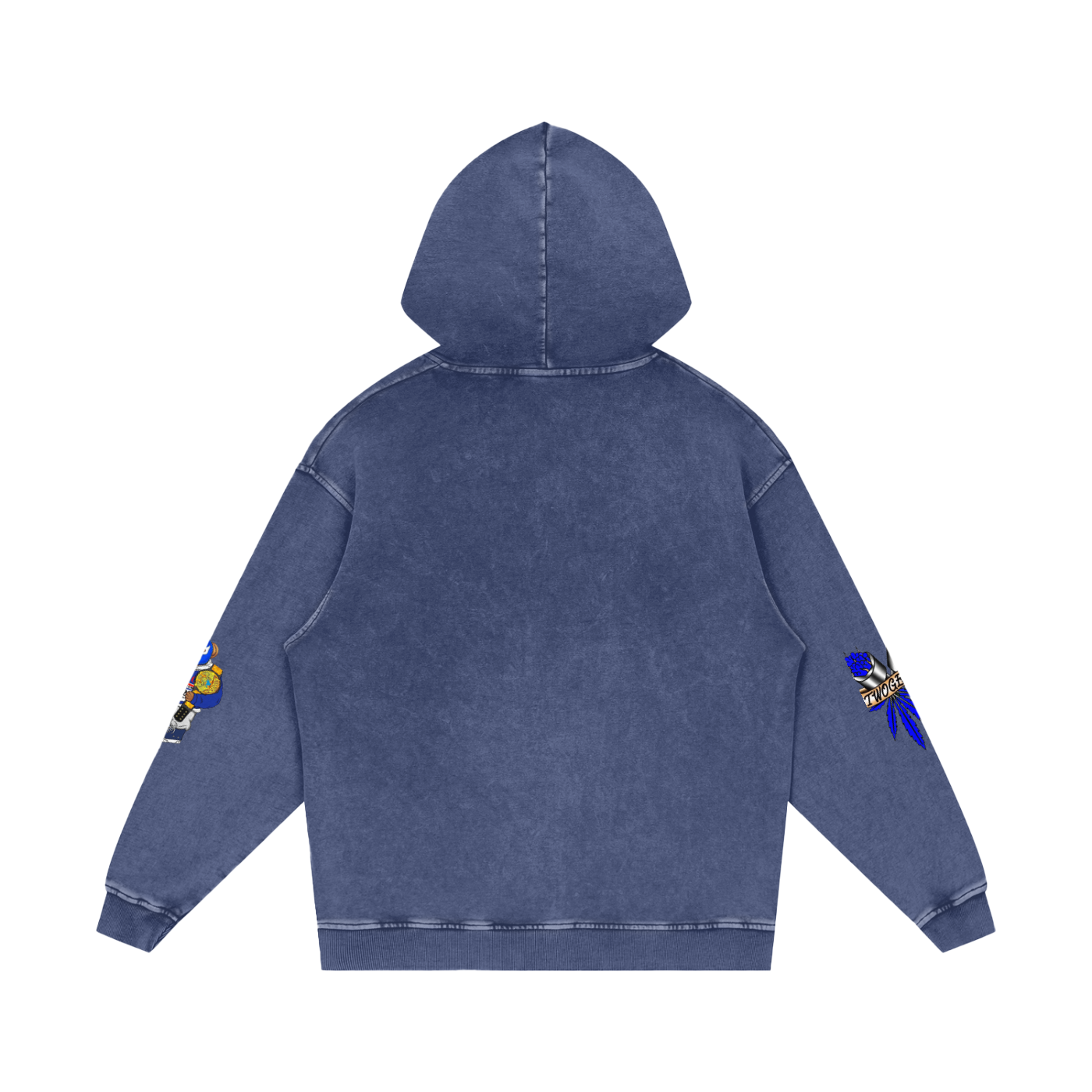 Snow Washed Loose Cotton Hoodie