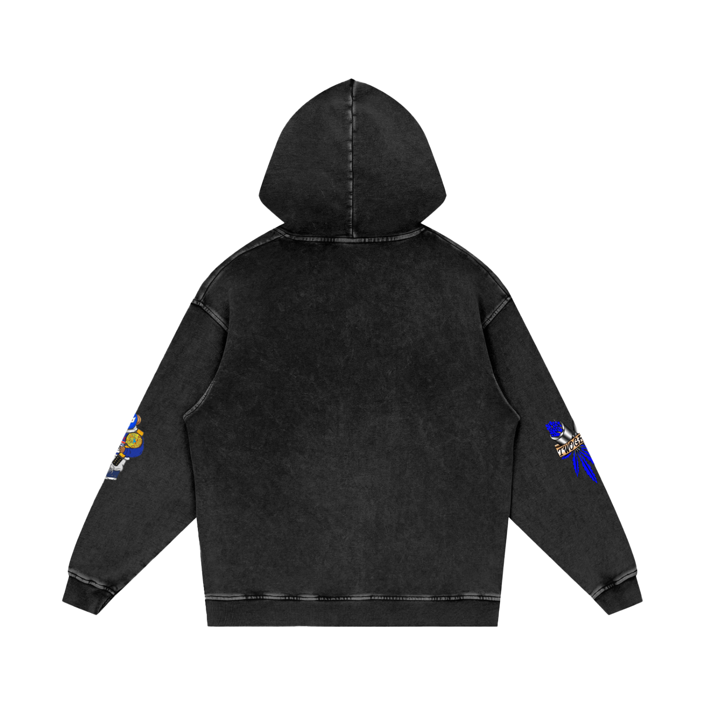 Snow Washed Loose Cotton Hoodie