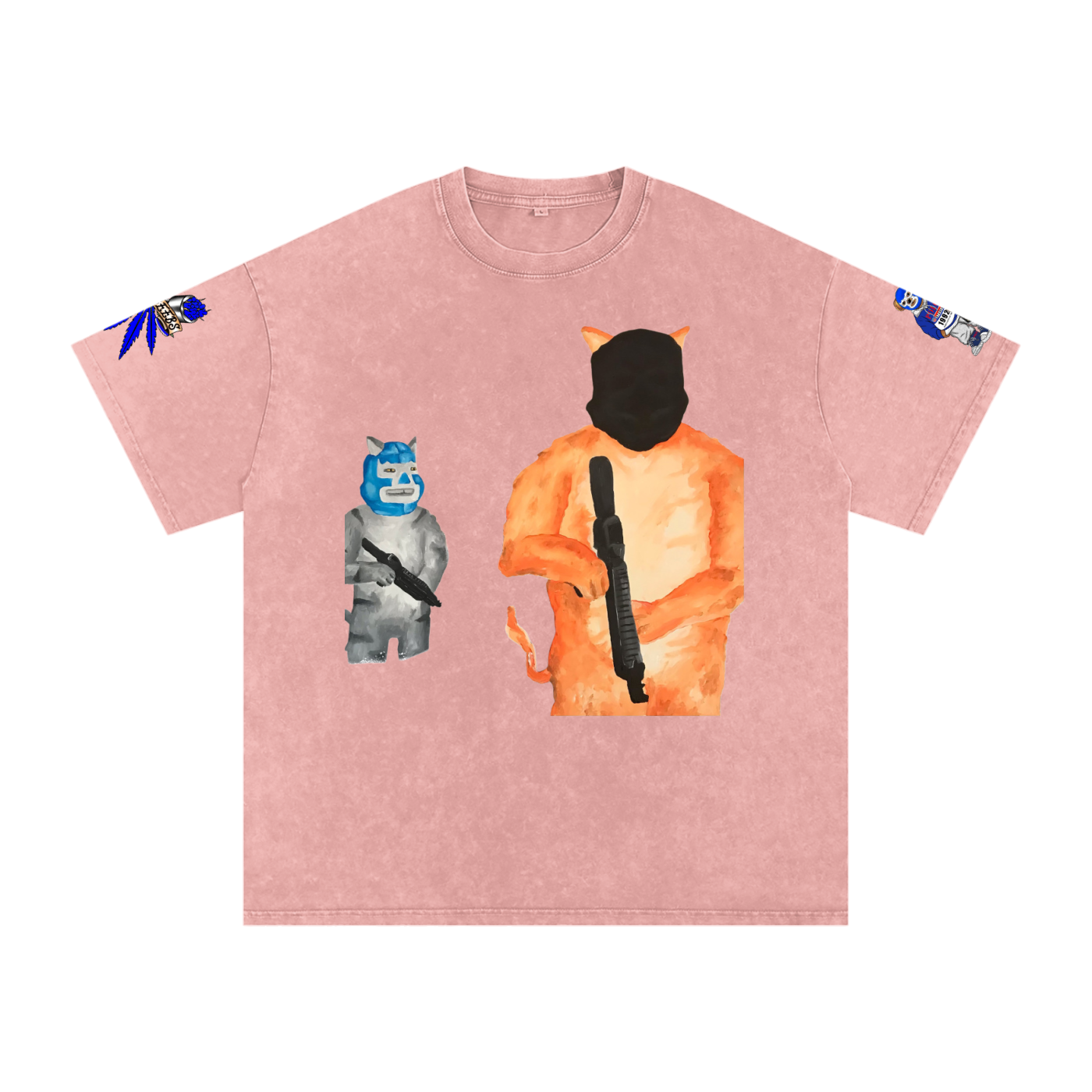 Snow Washed Oversized Cotton T-Shirt