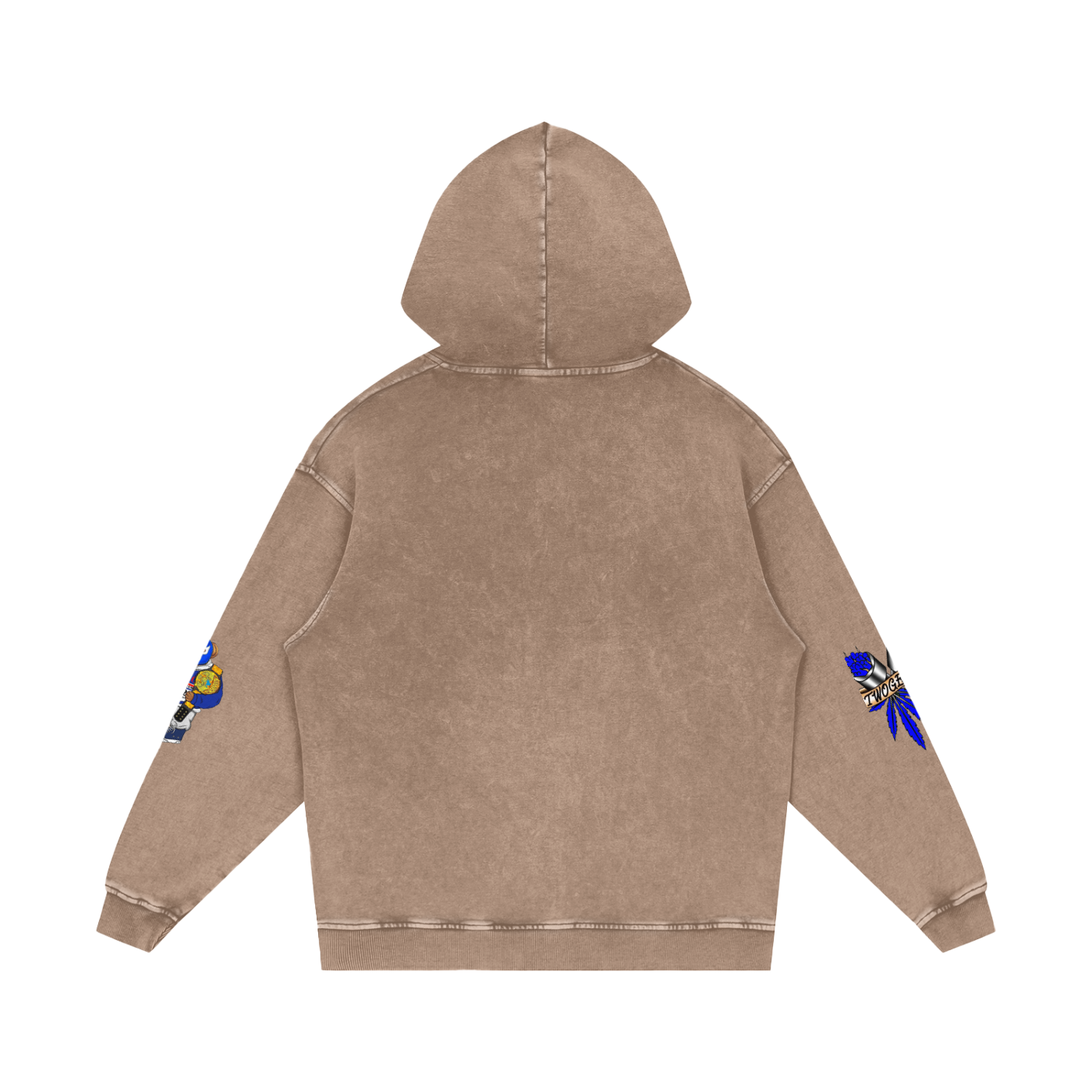 Snow Washed Loose Cotton Hoodie