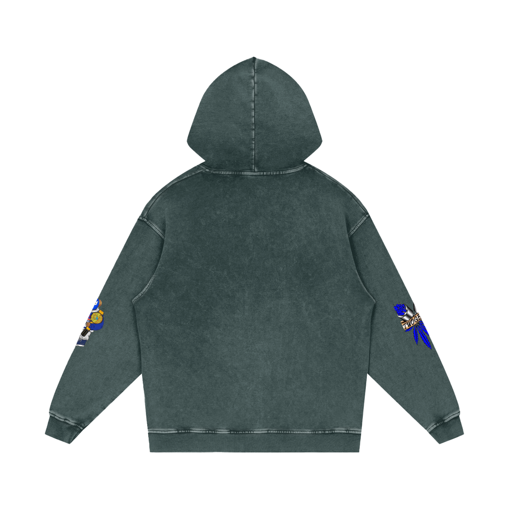 Snow Washed Loose Cotton Hoodie