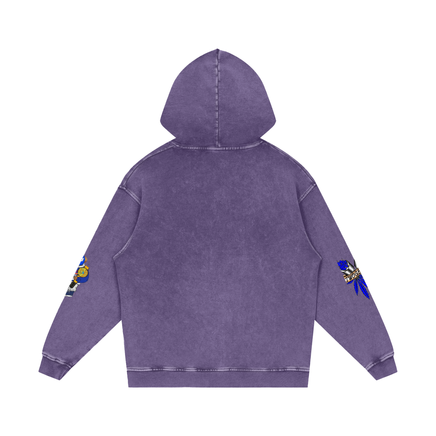 Snow Washed Loose Cotton Hoodie
