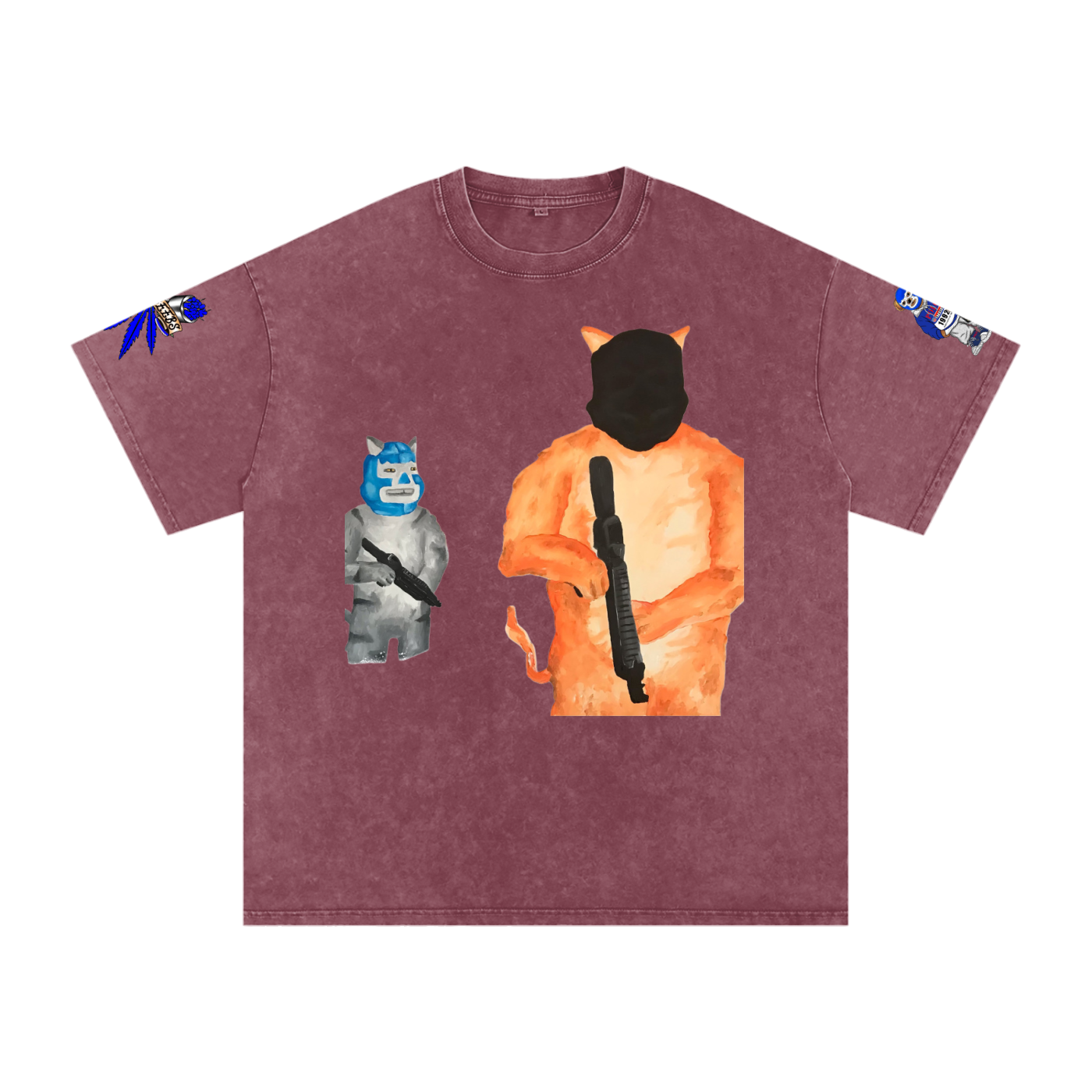 Snow Washed Oversized Cotton T-Shirt
