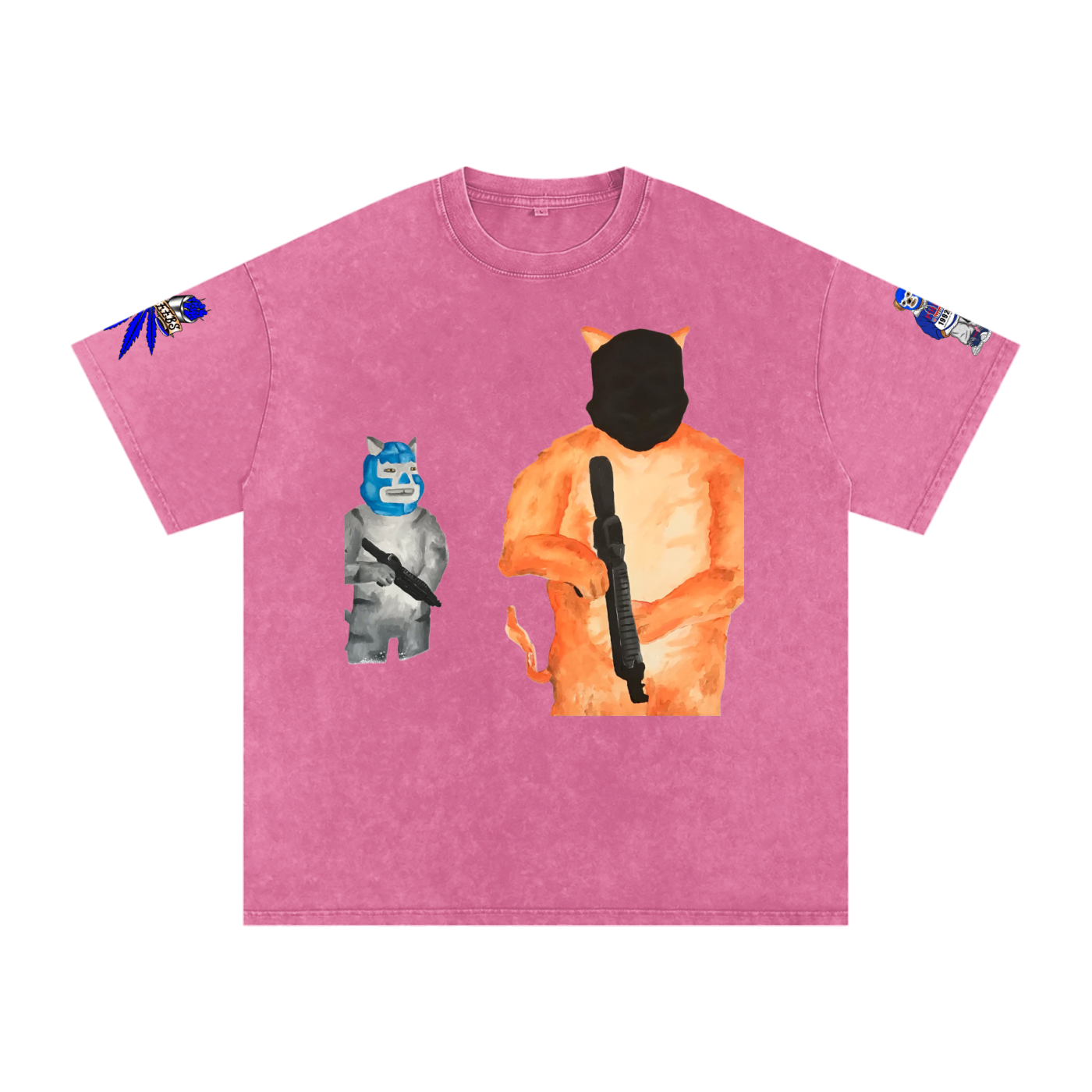 Snow Washed Oversized Cotton T-Shirt